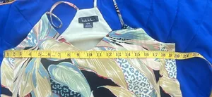 Nicole Miller Tropical Floral Print Halter Maxi Dress Size M thumbnail 6