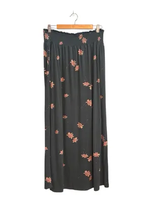 DR2 Daniel Rainn Green Pink Floral Smocked Boho Midi Maxi Skirt thumbnail 5