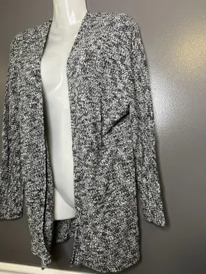 American Eagle Outfitters Cardigan Sweater Womens Small Gray V Neck Open Front thumbnail 5