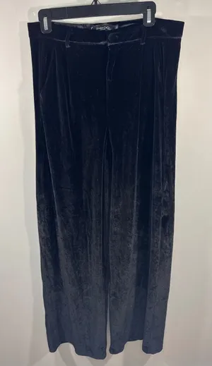 Urban CoCo Black Velvet Wide Leg Pants High‎ Waist Trousers XL NWT Whimsigoth thumbnail 1