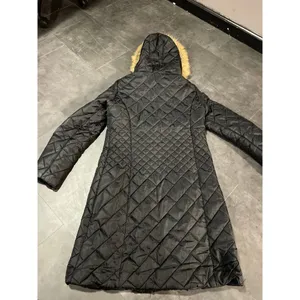 Jaclyn Smith Black Quilted Parka Coat with Faux Fur Hood‎ Winter Jacket D-7 thumbnail 5