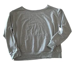 Women's Wide Neck Long Sleeve Lightweight Sweatshirt Size XL #260586 thumbnail 1