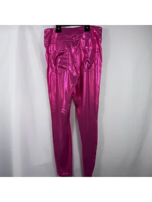 Halara Metallic Hot Pink High Rise Leggings M NWT thumbnail 5