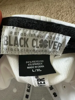 Black Clover Hat White thumbnail 4