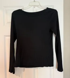 a new day Black Long Sleeve Ribbed Top thumbnail 1