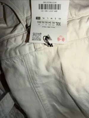 NWT ZARA Bloggers Fave TRF DENIM STRAPPY JUMPSUIT Ecru XXL thumbnail 9