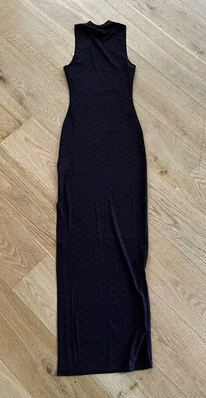 Peppermayo - Cool To Be Kind Mesh Dress in Chocolate Monogram in Dark Brown thumbnail 6