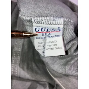 Vintage Guess USA Women M Gray Denim Trucker Jacket 90s American Tradition Flaw thumbnail 9