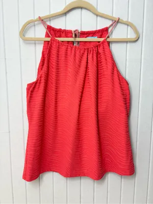 J. McLaughlin‎ Red Textured Spaghetti Strap Camisole Size XL thumbnail 4