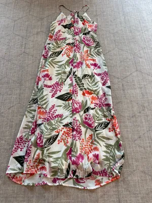 Old Navy Floral Racerback Maxi Dress Small Petite Tropical thumbnail 5
