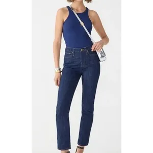 J. Crew 9" Vintage Slim Straight Ankle Cropped Stretch Jean 28 Indigo Dark Blue thumbnail 12