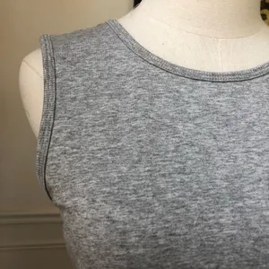 Bailey 44 Grey French Terry Crop Tank Top M thumbnail 3