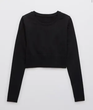 Aerie long sleeve crop top thumbnail 1