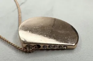 Chico's Rose Gold Tone Chain Link Rhinestone Pendant Necklace ✨ thumbnail 2