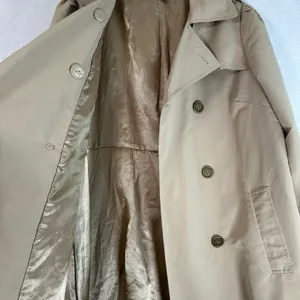 RZ Rachel Zoe Tan Khaki Double Breasted Trench Coat Jacket Womens XL Lined thumbnail 6