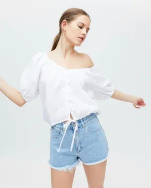 Urban Outfitters brand new high rise denim shorts 24” thumbnail 2