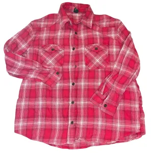 Wild Fable Women Red Plaid Flannel Shirt Button Up Long Sleeve Western Shacket M thumbnail 3