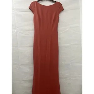 NEW Sz 4 BHLDN Katie May open back bow Madison Dress Gown Wedding dark pink thumbnail 3