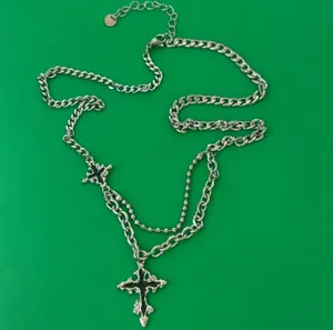 Cross Pendant Necklace for Men Women Streetwear Hip Hop Unisex Necklace thumbnail 4