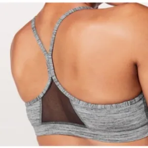 Lululemon Dark Marl Grey Flow Y Sports Bra 6 S thumbnail 6
