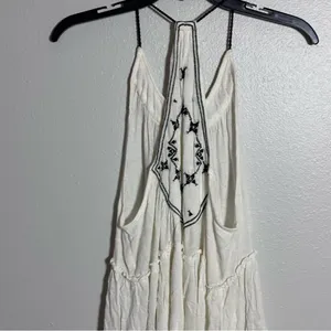 Urban Outfitters Women Ivory Embroidered Dream Catcher‎ Tiered Tank Top size S thumbnail 8