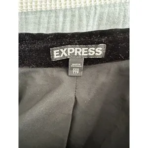 Express Women's Black Velvet Blazer Suit Jacket XXS thumbnail 4