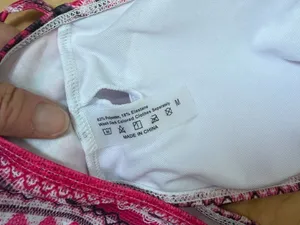 Zaful Batik Print Pink Bandeau Style Bikini Size Medium thumbnail 5