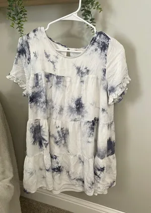 Altar'd State Blue and white dress thumbnail 3