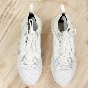 Nike React Element 55 Running Sneakers White Iridescent Women Size 10 CN0147-100 thumbnail 4