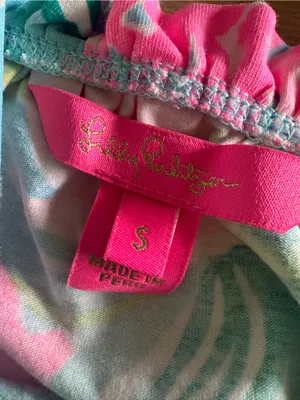 Lilly Pulitzer Jia Tank Blue Ibiza Pineapple Shake size small thumbnail 3