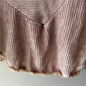 Altar’d State Dusty‎ Pink Asymmetrical Boho Fringe Long Sleeve Top thumbnail 4