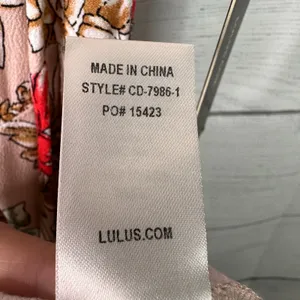 Lulus Floral Wrap Dress Best In Bloom Blush Tassel Sleeveless V-Neck Mini M NEW thumbnail 10