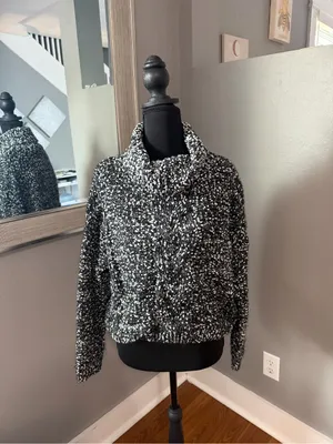 Elan Cowl Neck Marled Knit Slouchy Relaxed Fit Sweater Small. thumbnail 2