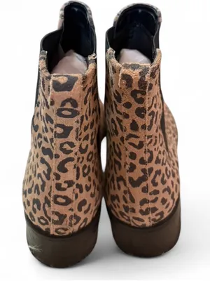 Kenneth Cole Reaction Salt Chelsea Boots Leopard Print Leather Size 8 thumbnail 2