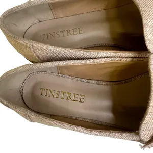 Tinstree Pale Pink Tweed Pointed Toe Slip On Flats Buckle Loafer Shoes Womens 8 thumbnail 6