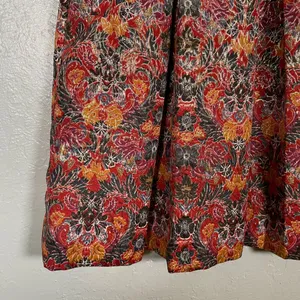Maeve Anthropologie Women S Rosie Floral Gold Pleated Brocade Skirt Pockets thumbnail 2