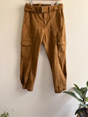 Banana Republic Cargo Tapered Utility Pants Iced Latte Size 6 thumbnail 2