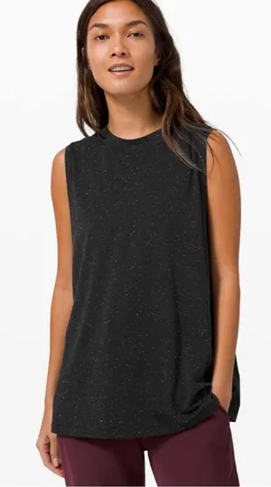 NWT Lululemon Black and White All Yours Boyfriend Tank thumbnail 1