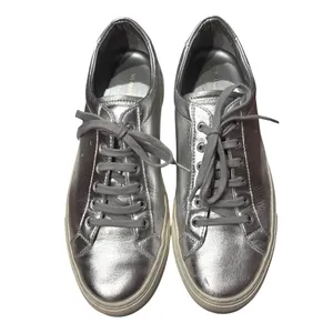 WOMAN by COMMON PROJECTS Achilles Retro Leather Low Top Sneakers Silver Size 38 thumbnail 6
