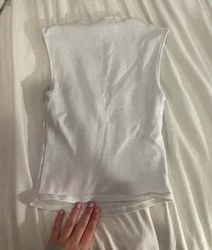 ZARA White Tank Top With Bow thumbnail 2