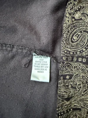 Women’s Hannah Black and Brown Paisley Button Up Retro Corduroy Jacket - Size S thumbnail 9