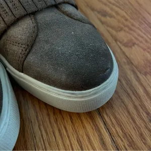 Frye | Women's Ivy Gore Distressed Leather Slip-On Sneakers in Brown Size 8.5 thumbnail 10