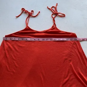 FP Beach Free People Red Tie Strap Swing Tunic Tank Top Medium thumbnail 5