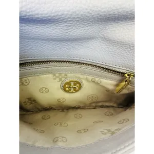 Tory Burch‎ Amanda Logo Gray Crossbody Clutch Gold Chain Flap Magnetic Closure thumbnail 13