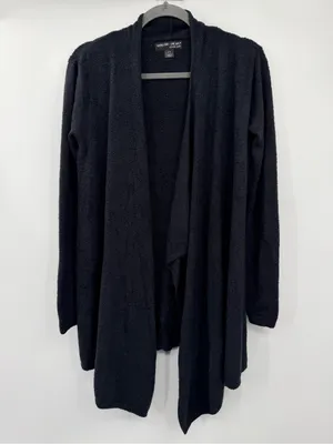 Barefoot Dreams CozyChic Lite Long Cardigan S/M Black Open Front Style 436 thumbnail 3