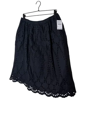 Frank & Eileen Gracie Black Eyelet Midi Skirt NWT XL thumbnail 6