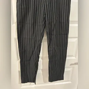 Lauren Ralph Lauren Pinstripe Pants Black White Size 10 thumbnail 3