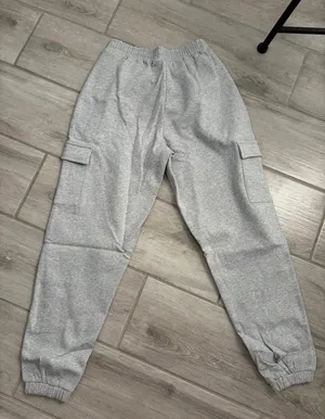 Gymshark Women’s Light Grey Core Marl Fleece Cargo Joggers Size Small NEW thumbnail 4