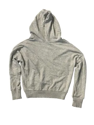 OFFLINE by Aerie American Eagle Light Gray V-Neck Hooded Pullover Ribbed trim thumbnail 3