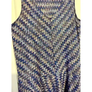 Anthropologie Maeve Shift‎ Dress Chevron Zigzag Multicolor Knit Ruffle S thumbnail 8